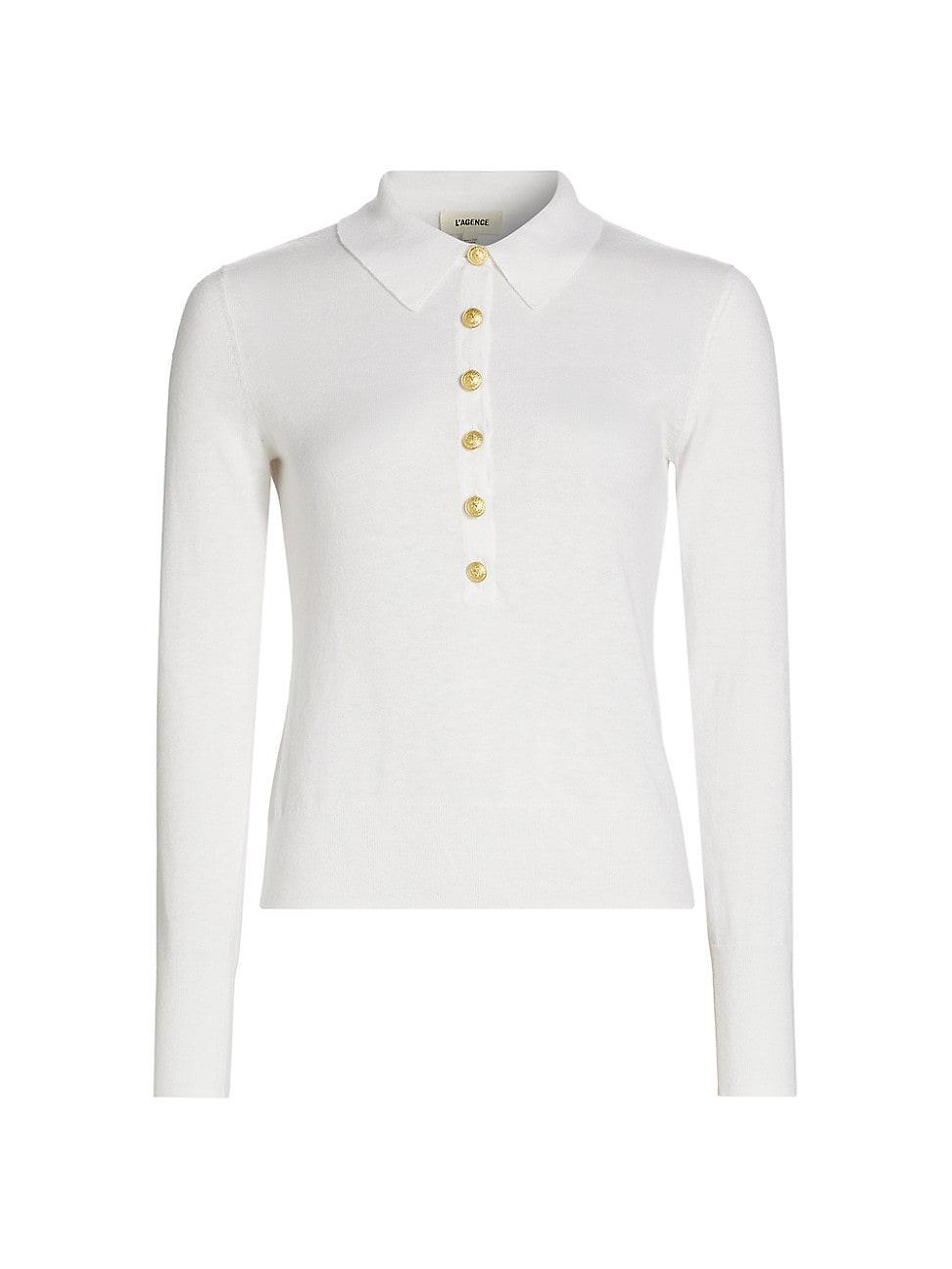 Womens Sterling Knit Polo Sweater Product Image