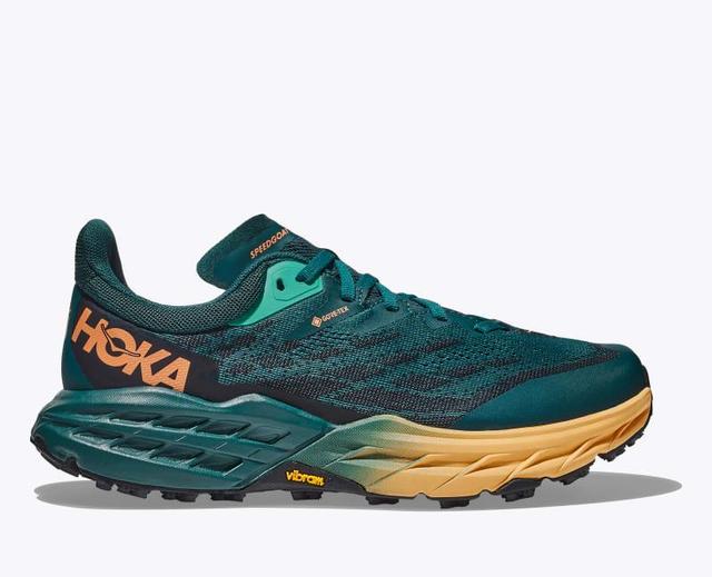 HOKA Womens Speedgoat 5 GTX Shoes in Deep Teal/Black, Size 6.5 Product Image