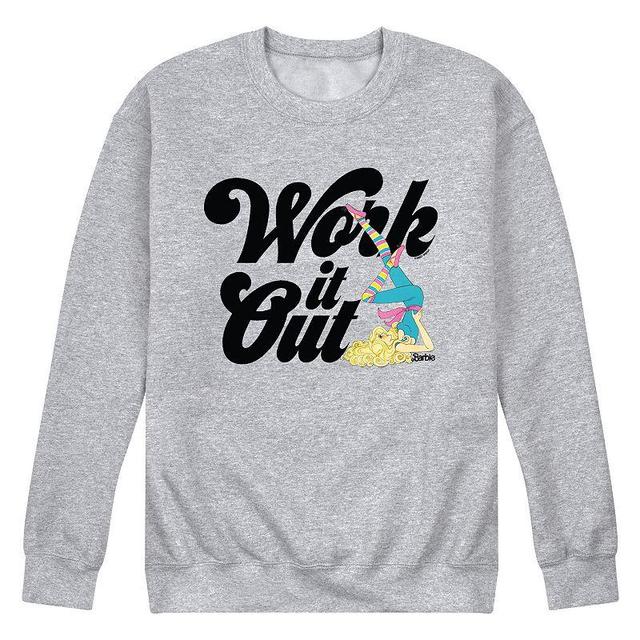 Mens Barbie Work It Out Fleece Sweatshirt Product Image