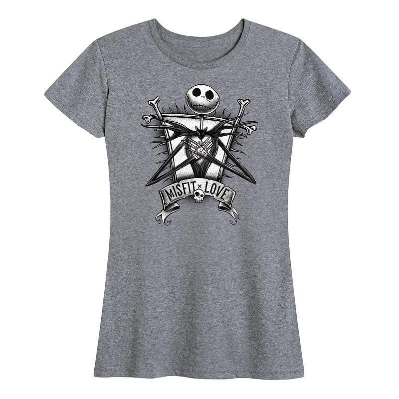 Disneys The Nightmare Before Christmas Womens Misfit Love Graphic Tee Product Image