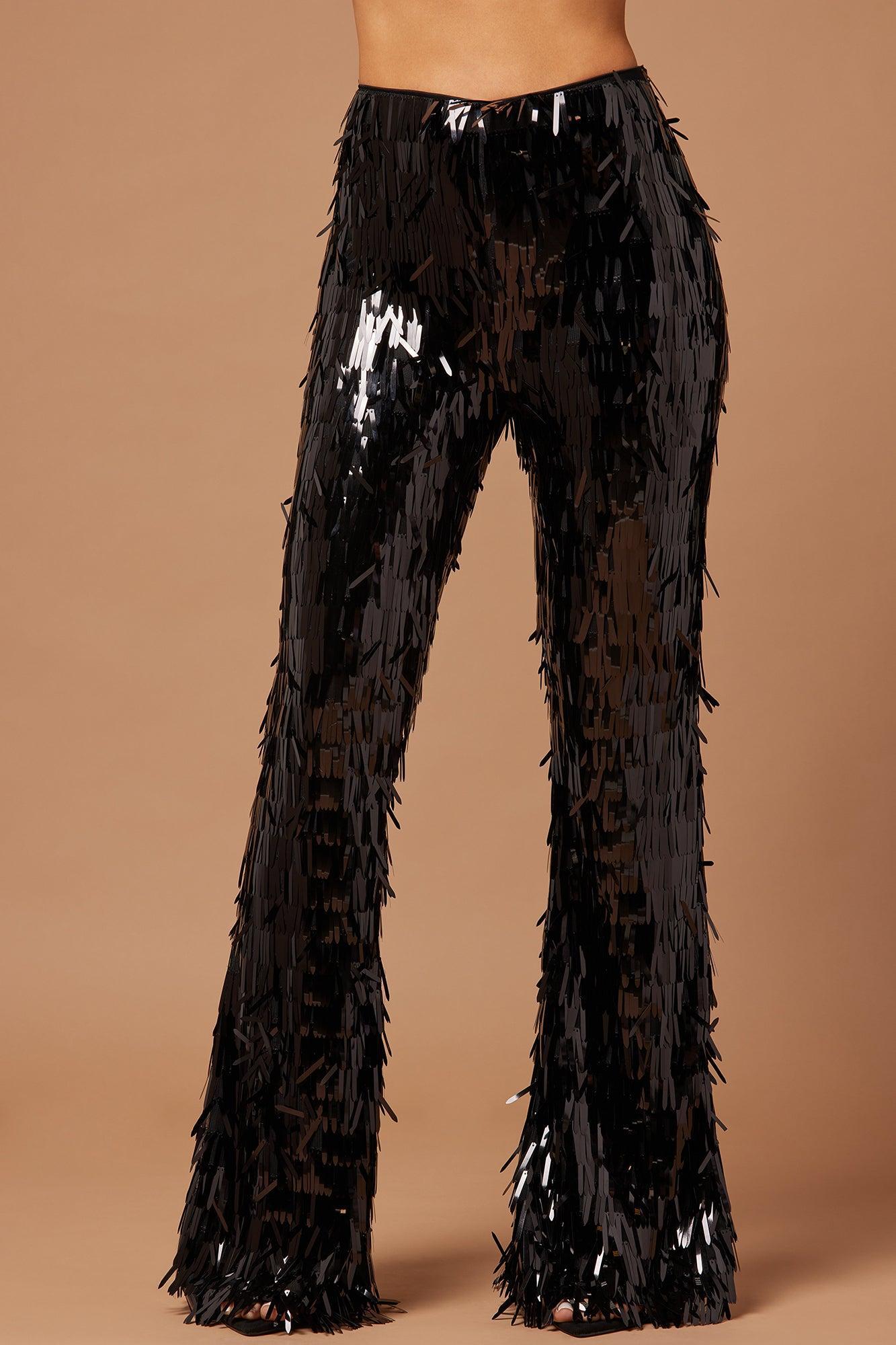 Rana Sequin Pant - Black Product Image