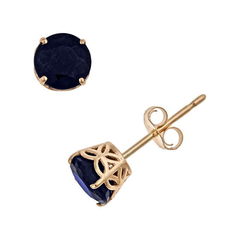 Sapphire Solitaire Stud Earrings (1-1/5 ct. t.w.) in 14k Gold (Also in Emerald & Ruby) Product Image