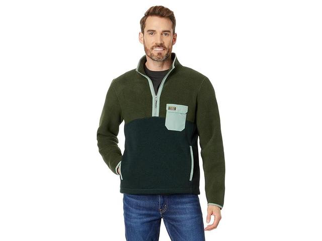 L.L.Bean Sweater Fleece Sherpa Hybrid Pullover (Forest Shade/Dark Hunter) Men's Clothing Product Image