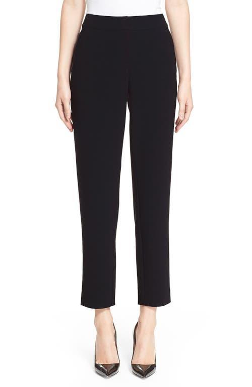 St. John Collection Emma Crop Crepe Marocain Pants Product Image