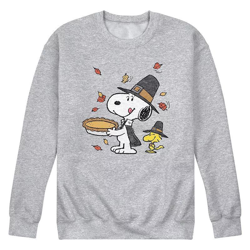 Mens Peanuts Thanksgiving Scene Sweatshirt Product Image