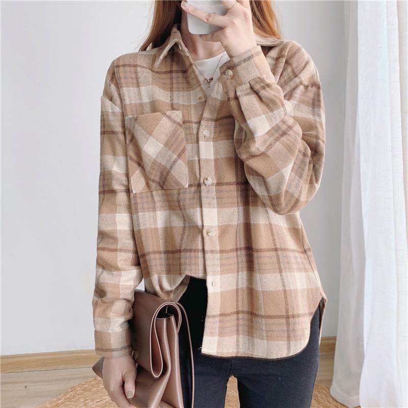 Long-Sleeve Plaid Shirt Product Image