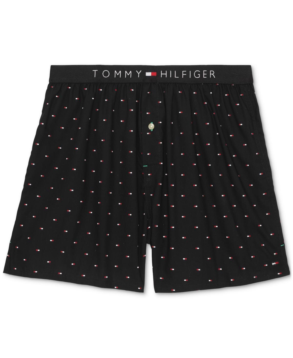 Tommy Hilfiger Cotton Classics Woven Boxer (Daring Scarlet Tartan Plaid) Men's Underwear Product Image