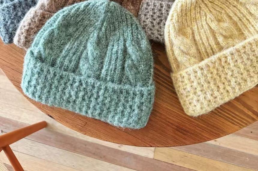 Plain Cable Knit Beanie product image