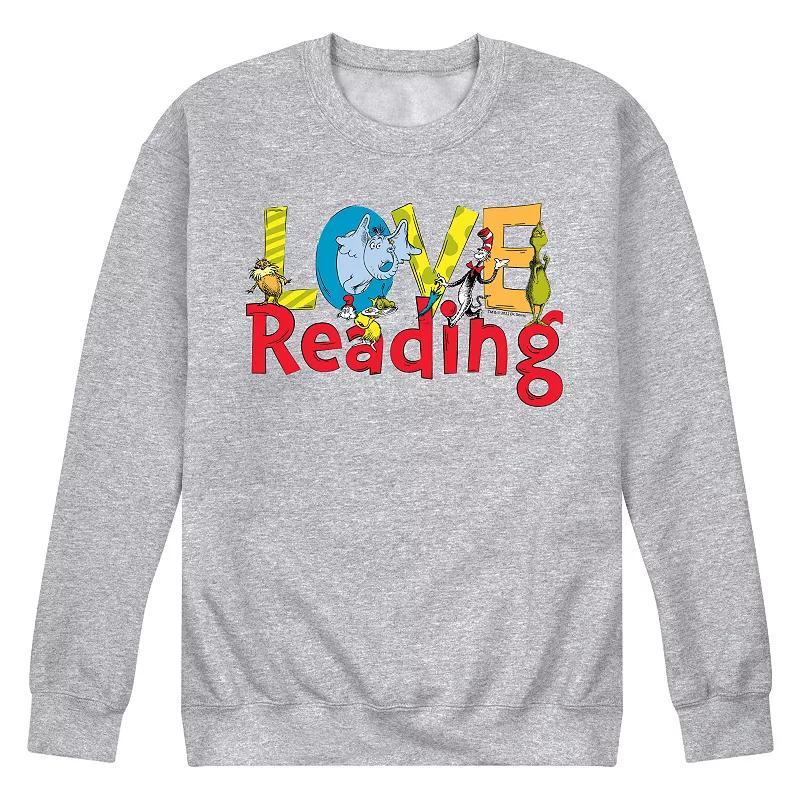 Mens Dr Seuss Love Reading Graphic Sweatshirt Product Image