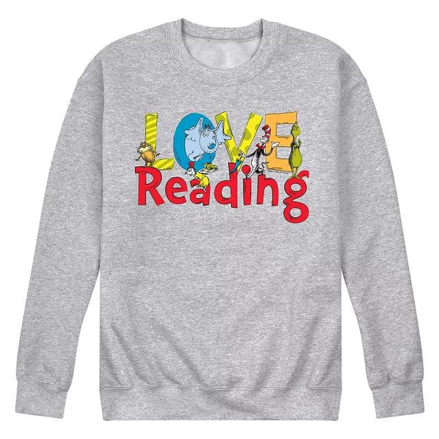 Mens Dr Seuss Love Reading Graphic Sweatshirt Product Image