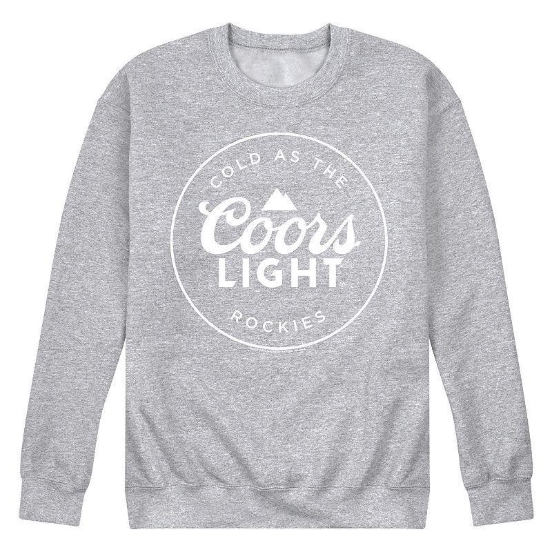 Mens Coors Light Logo Badge Fleece Sweatshirt Grey Gray Product Image