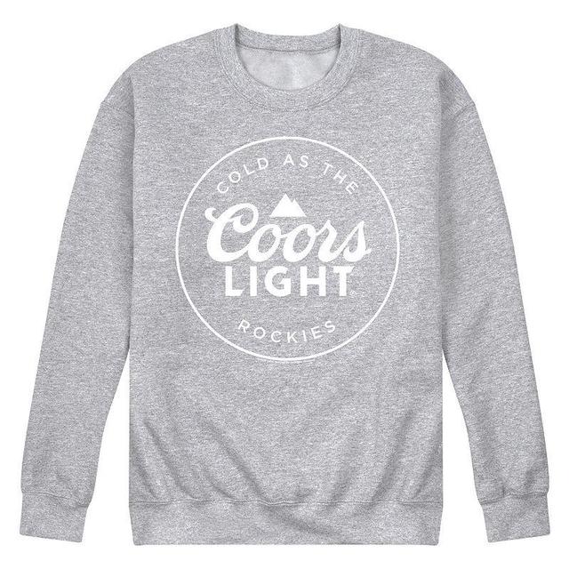 Mens Coors Light Logo Badge Fleece Sweatshirt Grey Gray Product Image