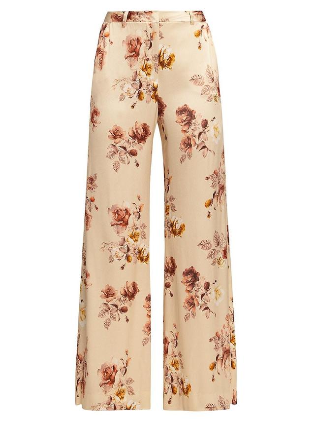 Womens Pilar Floral Wide-Leg Pants Product Image