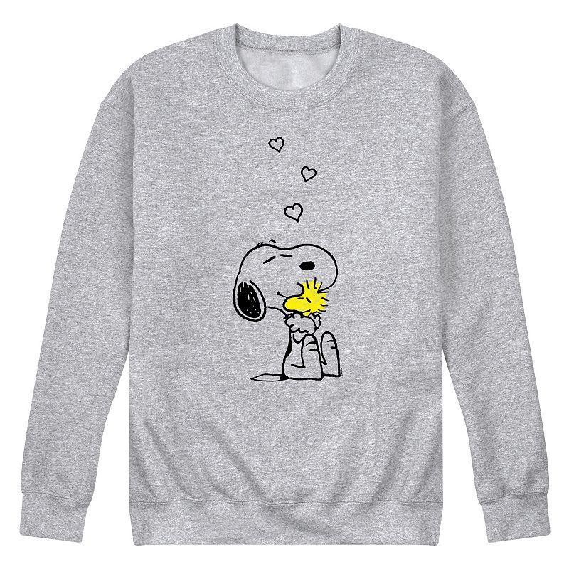 Mens Peanuts Snoopy Woodstock Hug And Love Graphic Sweatshirt Product Image