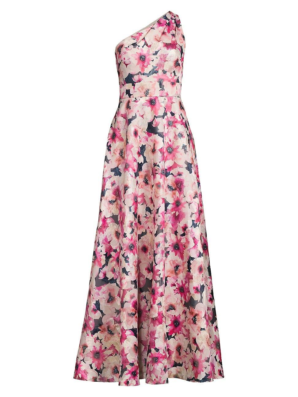 Womens Floral Jacquard Gown Product Image