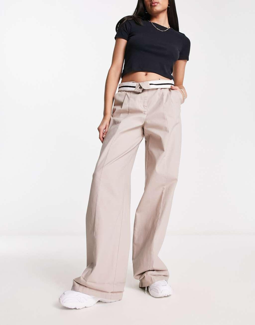 ASOS DESIGN oversized wide leg chino pants Product Image