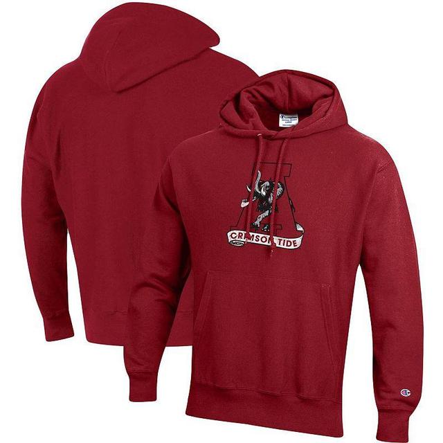 Mens Champion Crimson Alabama Crimson Tide Vault Logo Reverse Weave Pullover Hoodie Product Image