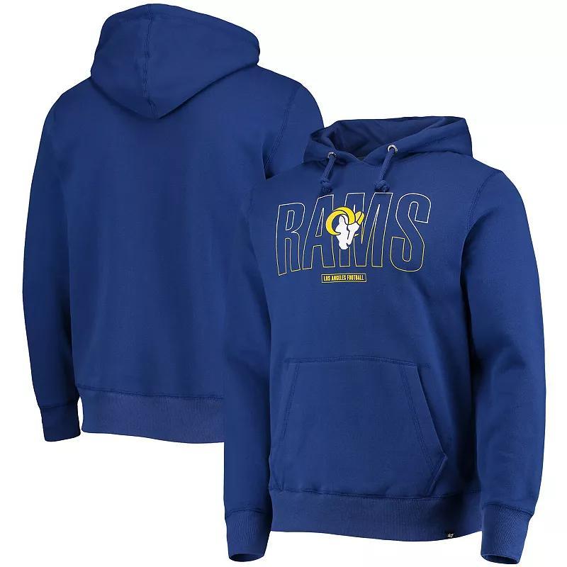 Mens 47 Brand Royal Los Angeles Rams Split Squad Headline Pullover Hoodie Product Image