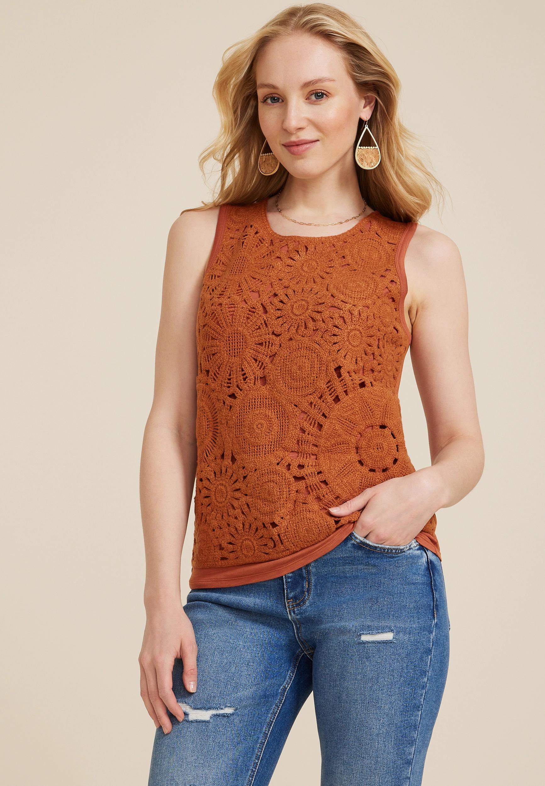 Crochet Front Tank Top Product Image