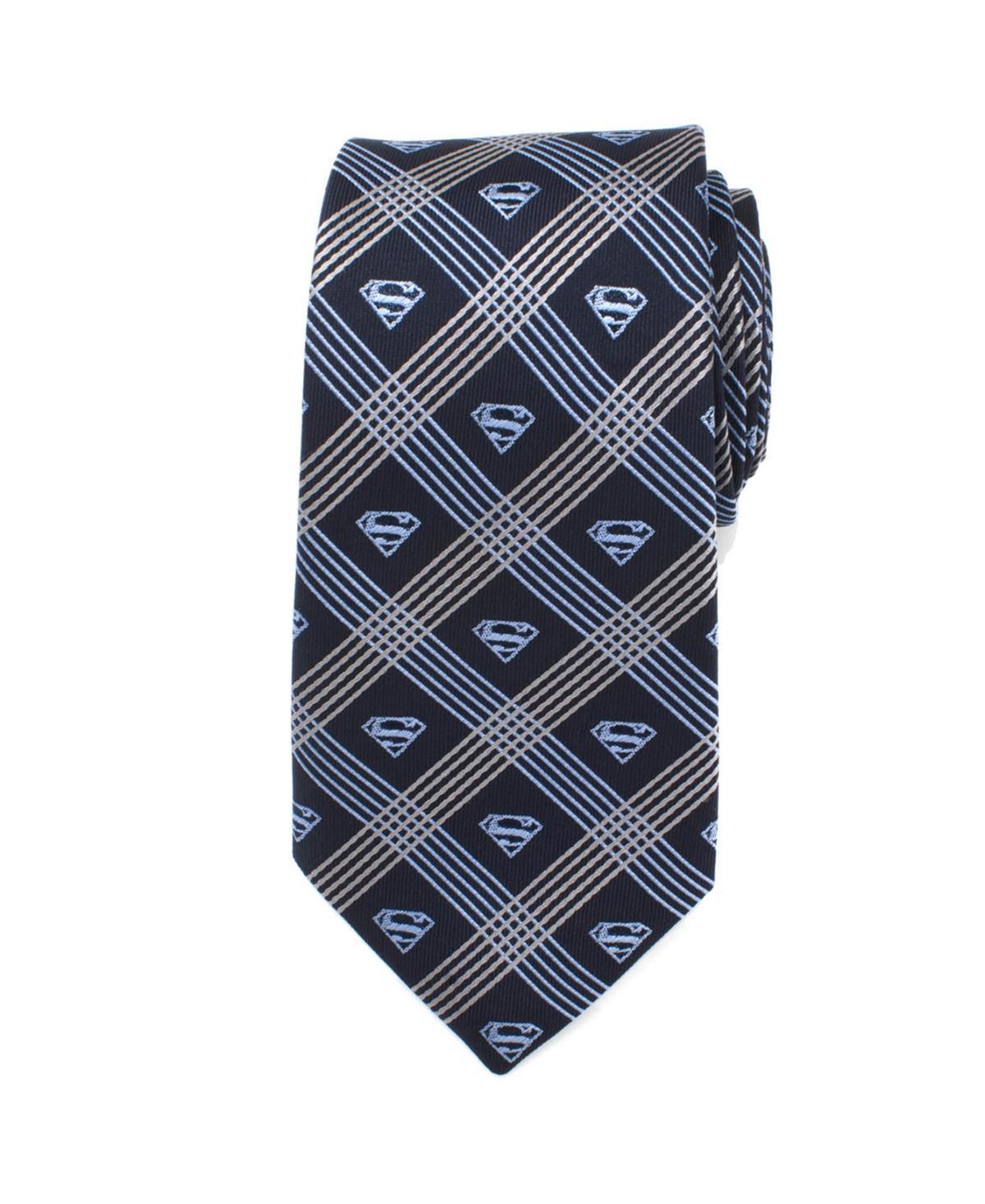 Dc Comics Superman Shield Plaid Mens Tie Product Image