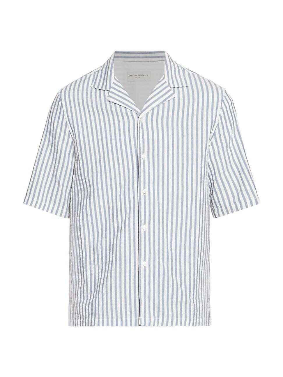 Mens Eren Striped Camp Shirt Product Image