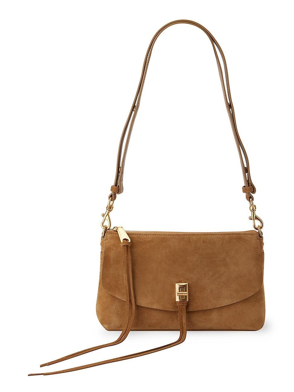 Womens Darren Top-Zip Suede Shoulder Bag Product Image