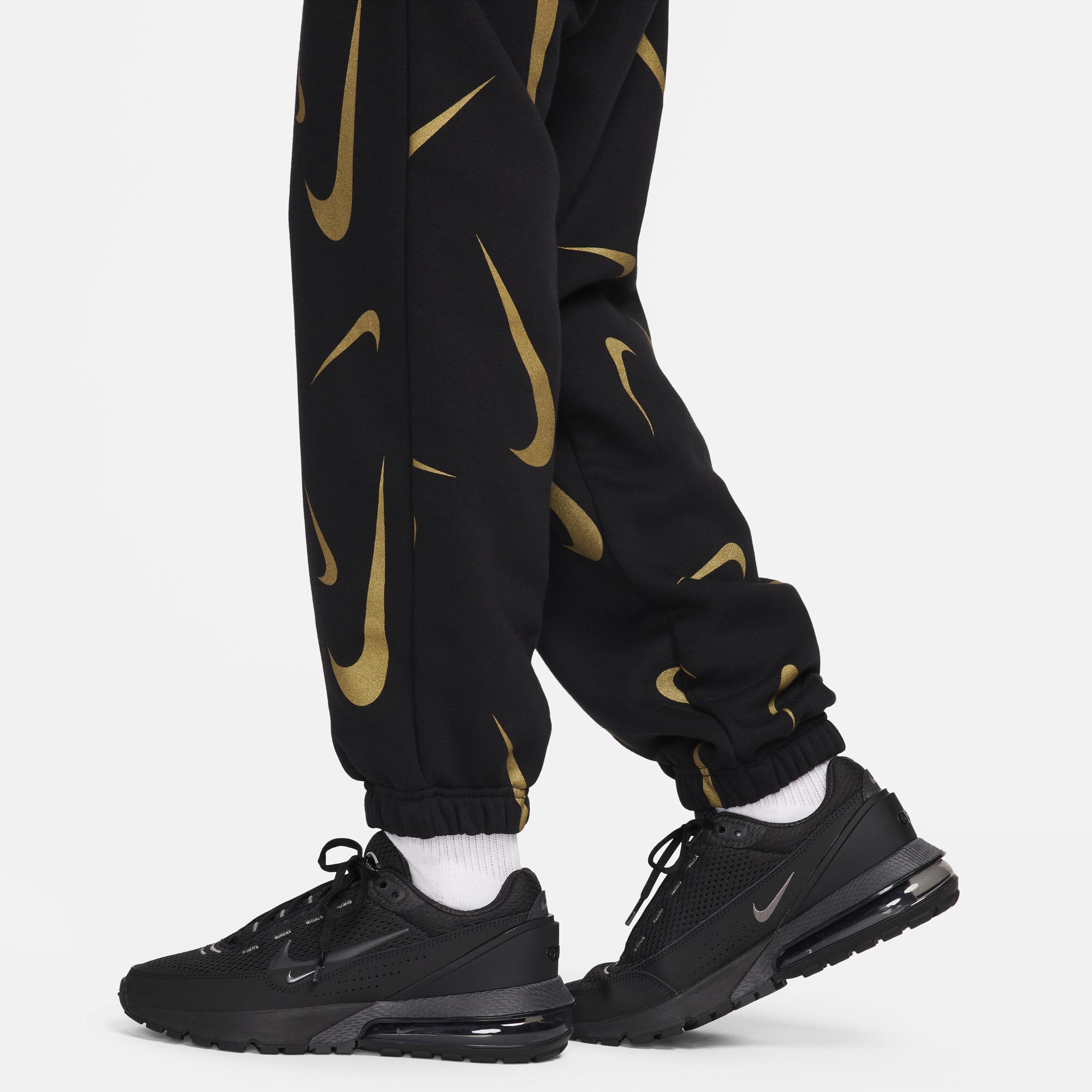 Womens Nike Sportswear High-Waisted Fleece Printed Jogger Pants product image