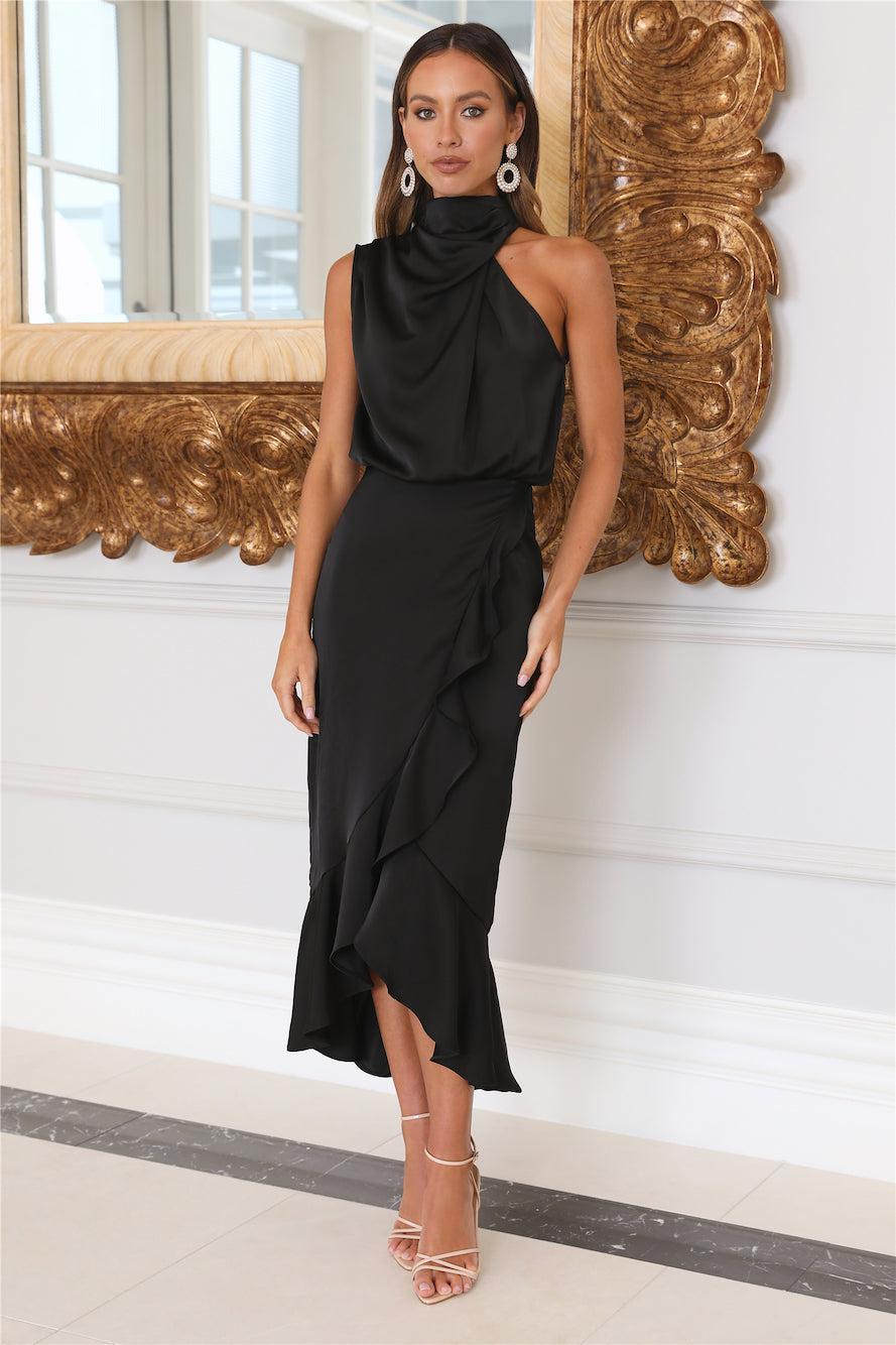 Party To Go Maxi Dress Black Product Image