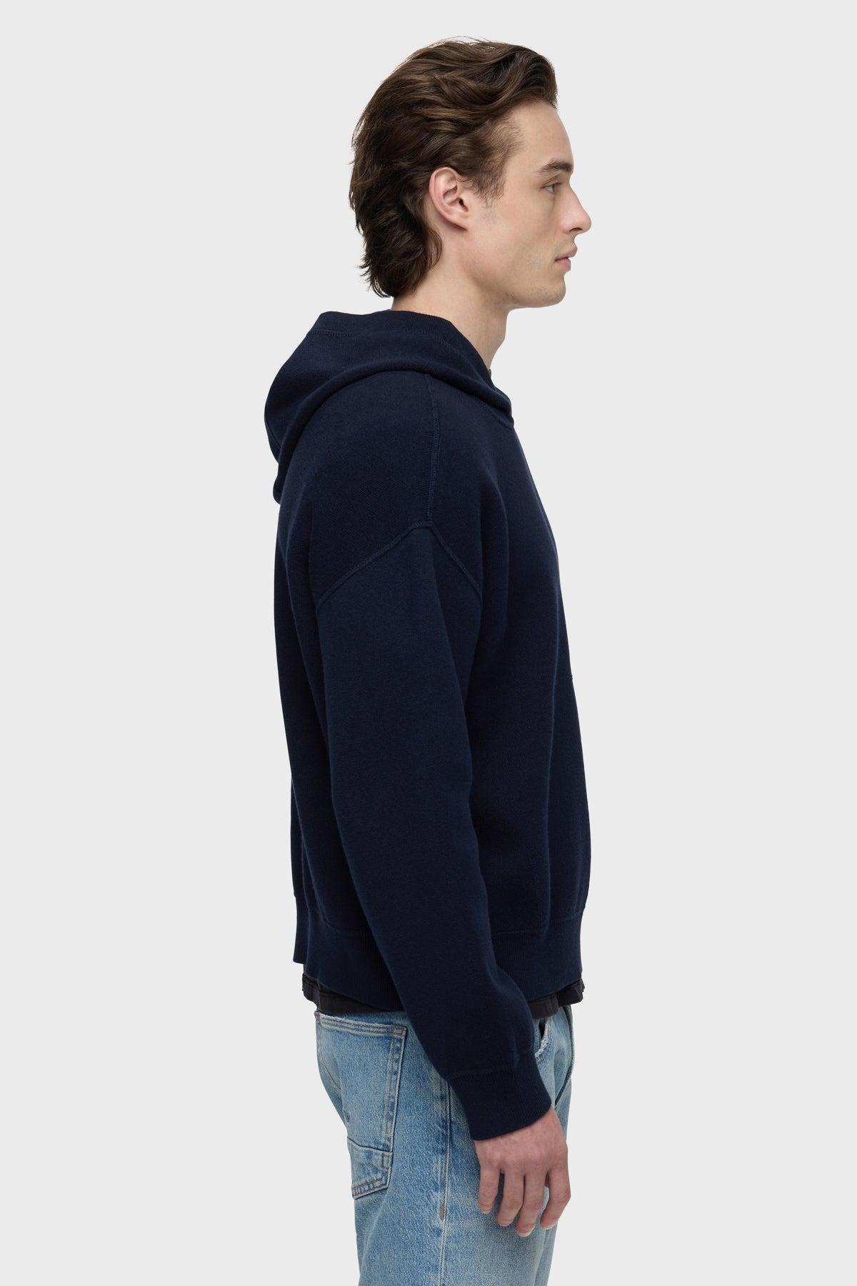 Double Knit Hoodie Male Product Image