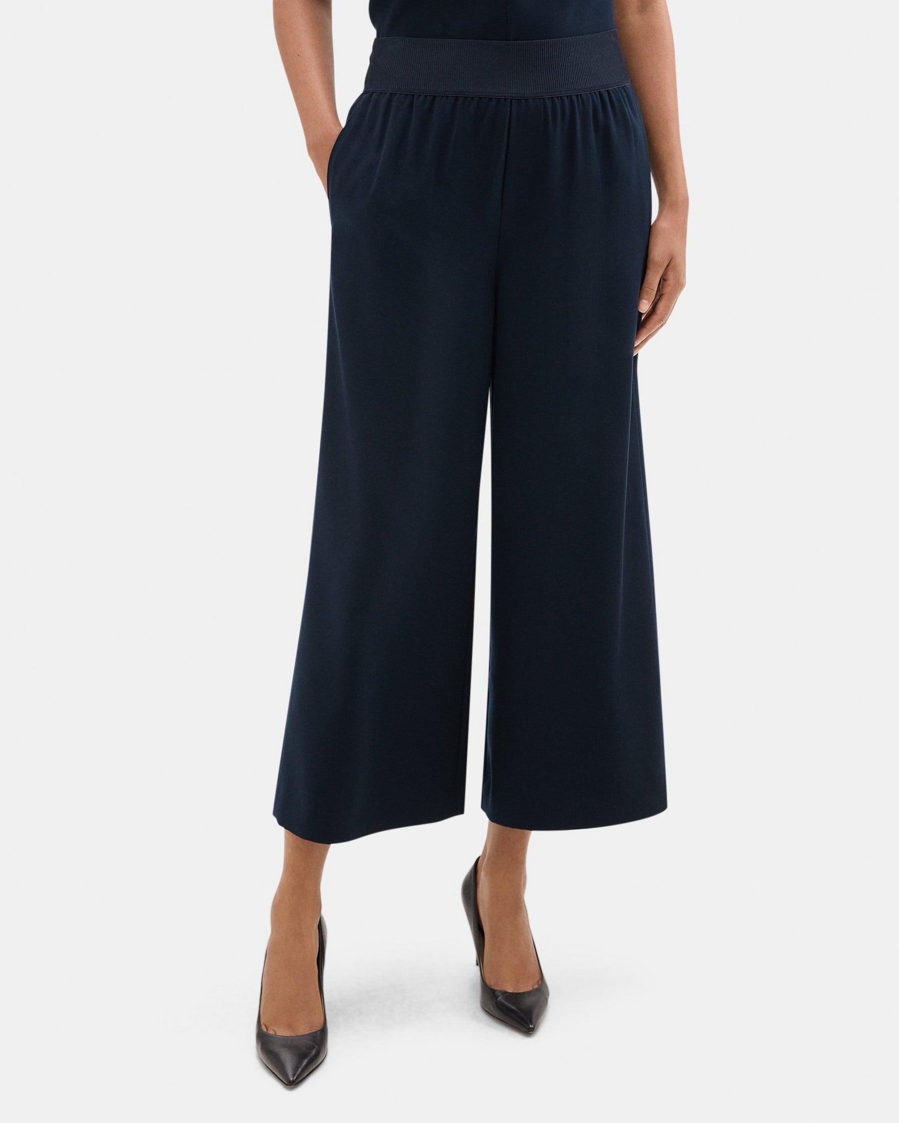 Cropped Pull-On Pant in Crepe Product Image