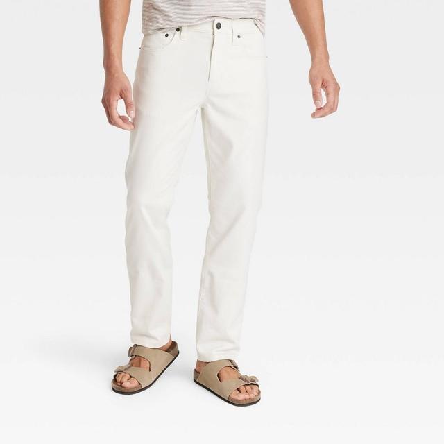 Mens Slim Five Pocket Pants - Goodfellow & Co Ivory 32x34 Product Image