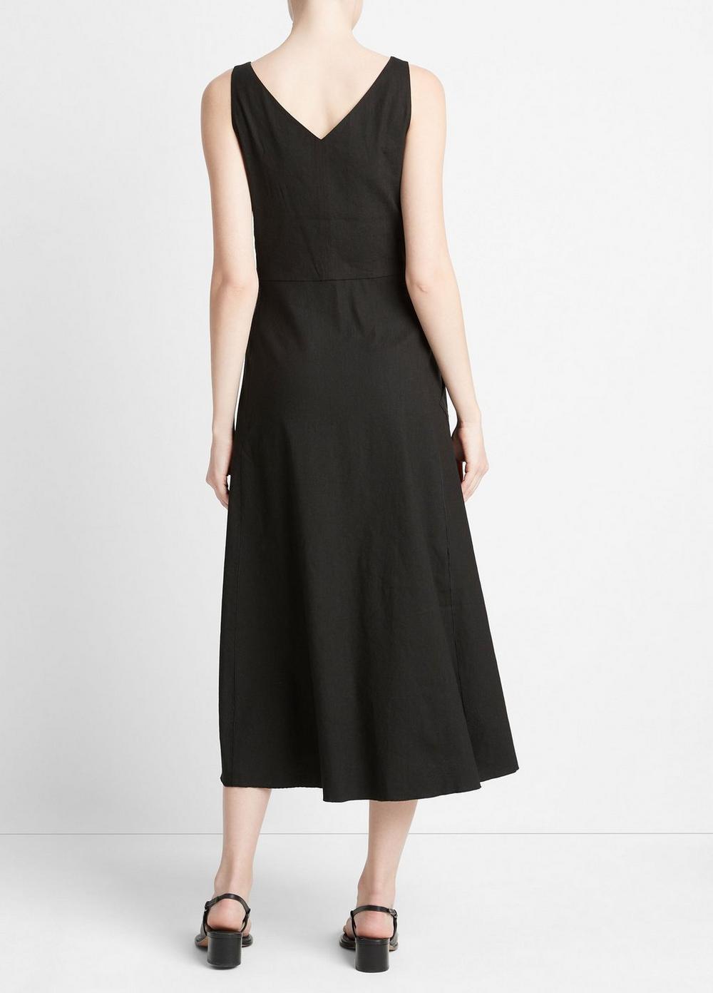 Relaxed V-Neck Pocket Dress Product Image