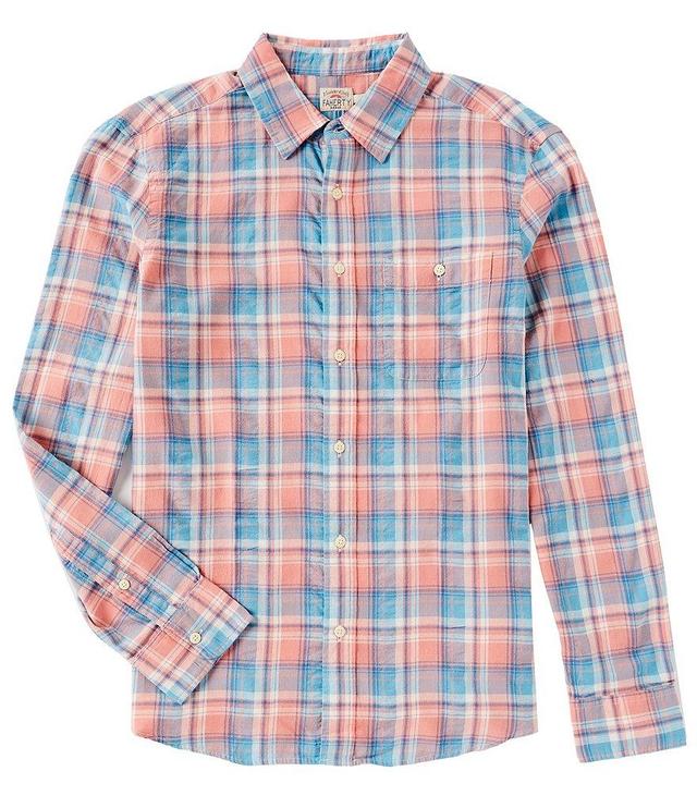 Faherty Tropical Cotton Large Plaid Long Sleeve Woven Shirt Product Image