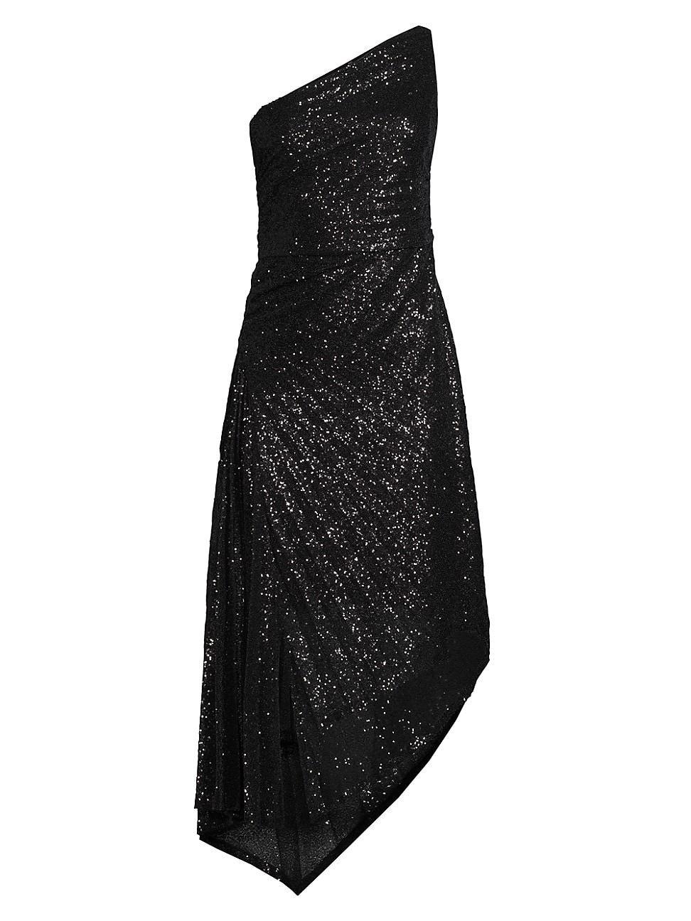 Womens Ava Asymmetric Sequin Dress Product Image