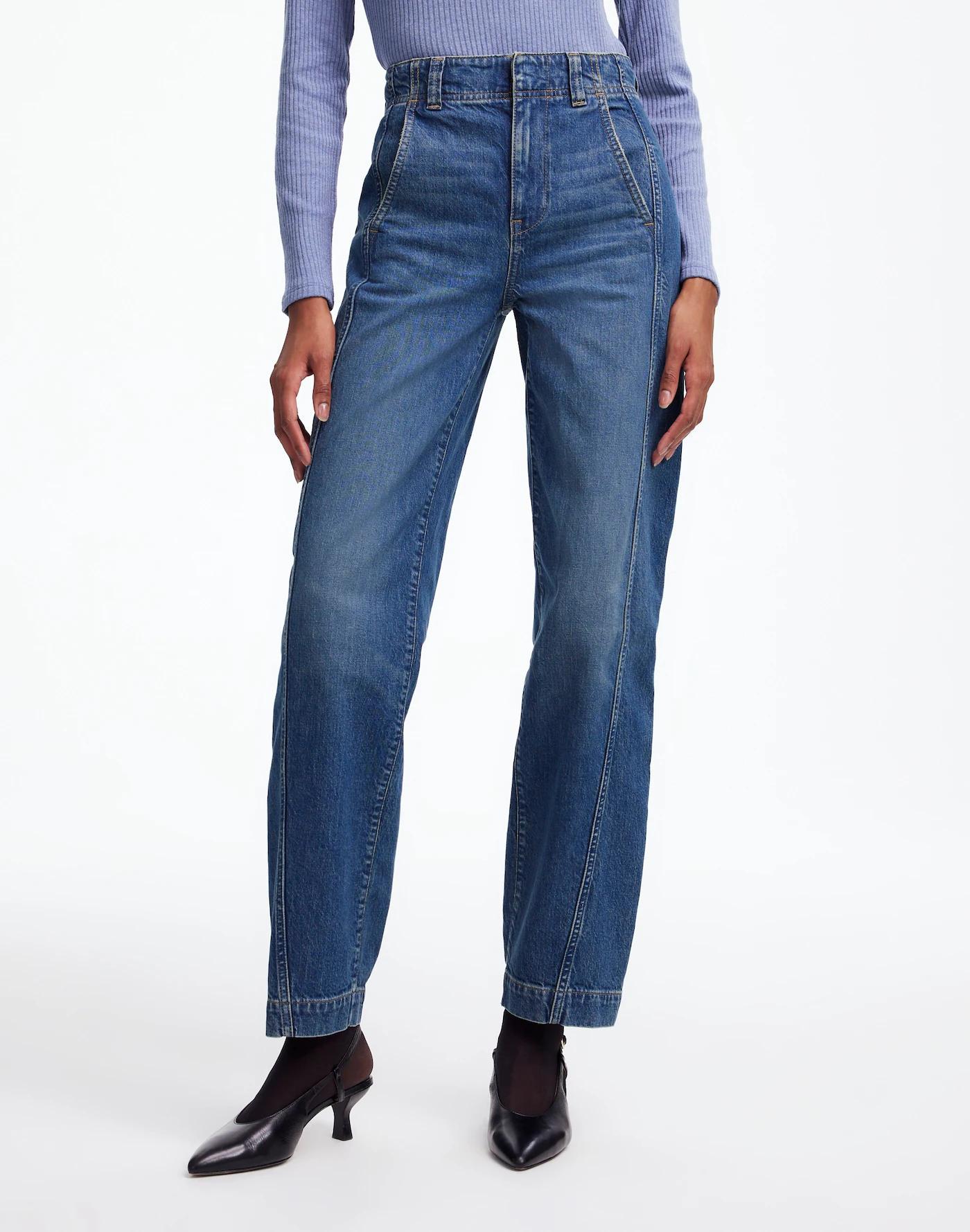 Tapered Denim Trousers Product Image