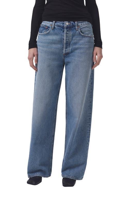 AGOLDE Low-Slung Baggy Jeans By AGOLDE in Blue Size 25 Product Image