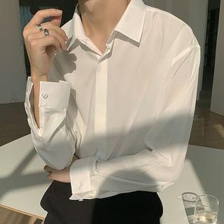 Long-Sleeve Plain Shirt Product Image