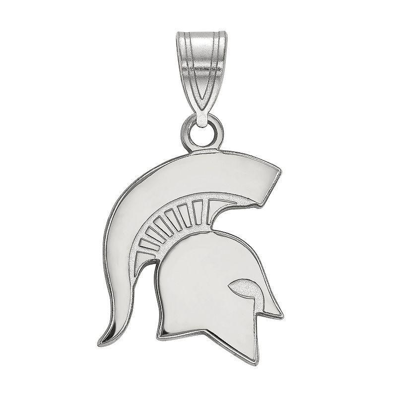 LogoArt Sterling Silver Michigan State Spartans Pendant, Womens Product Image