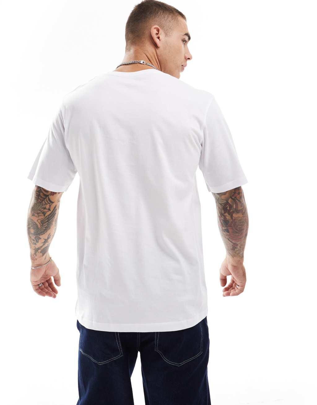 JJ Rebel T-shirt with small chest logo in white Product Image