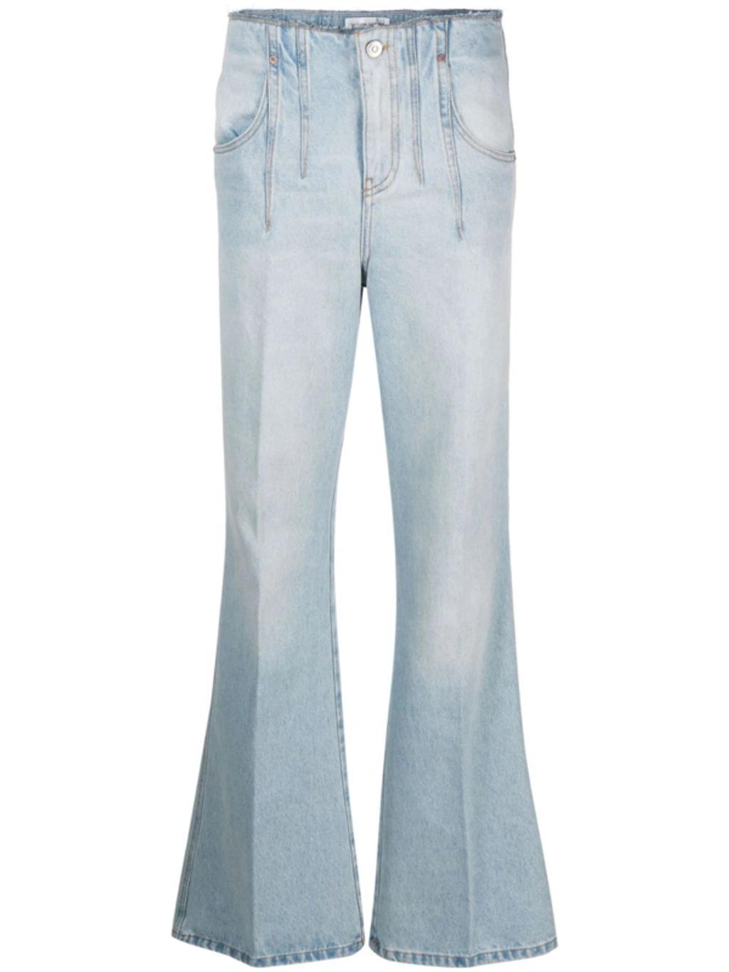 Distressed Flared Jeans In Blue product image