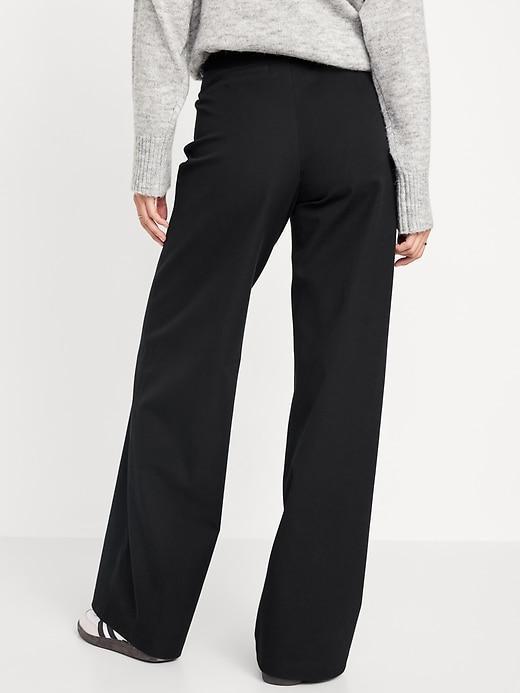 High-Waisted Pull-On Pixie Wide-Leg Pants Product Image