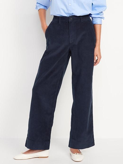 High-Waisted Corduroy Wide-Leg Pants product image