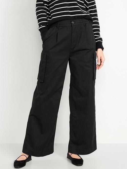 Extra High-Waisted Super Wide-Leg Cargo Pants Product Image