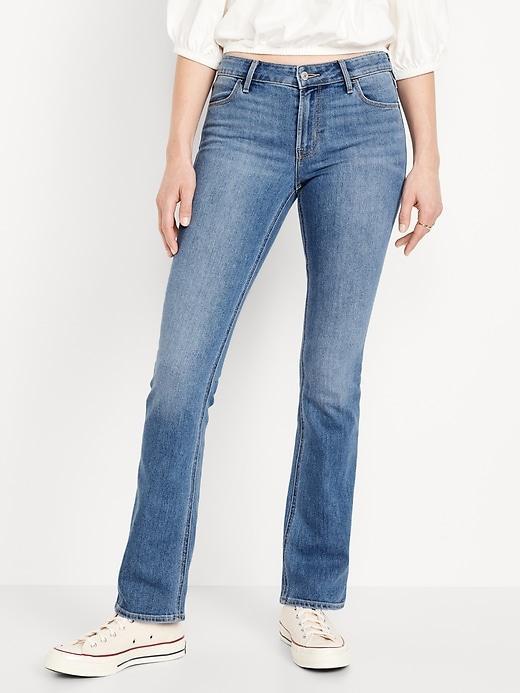 Mid-Rise Wow Boot-Cut Jeans Product Image