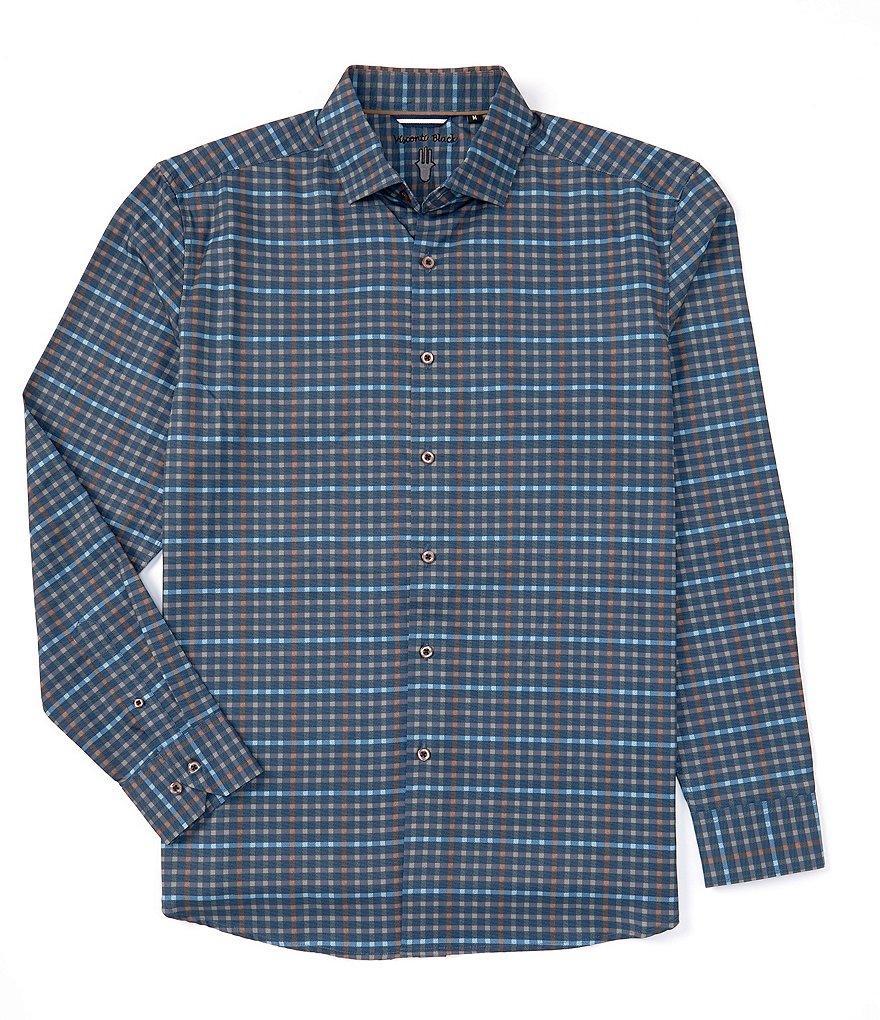 Visconti Performance Stretch Multi-Color Plaid Long Sleeve Woven Shirt Product Image