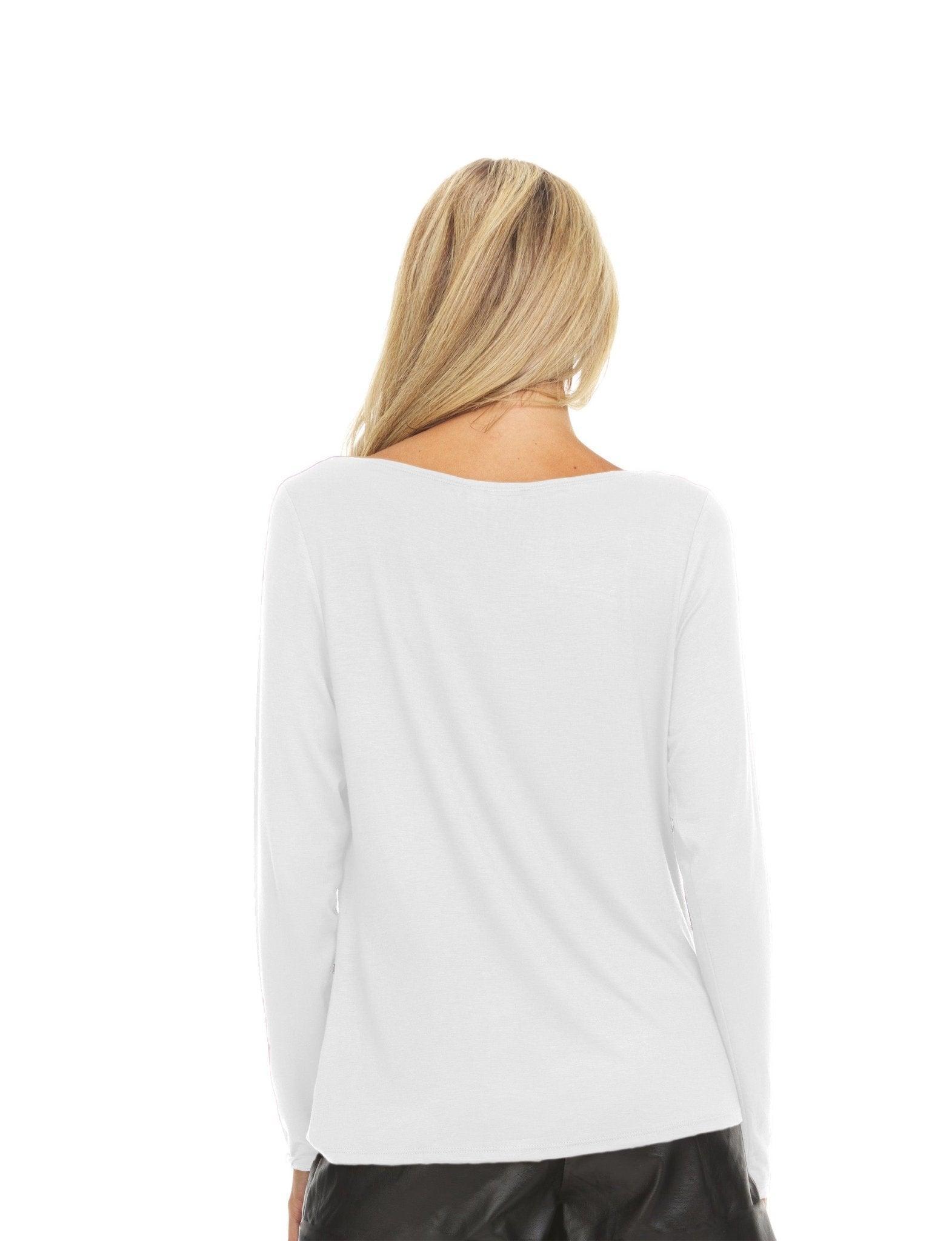 Long Sleeve Top With Ballet Neckline Product Image