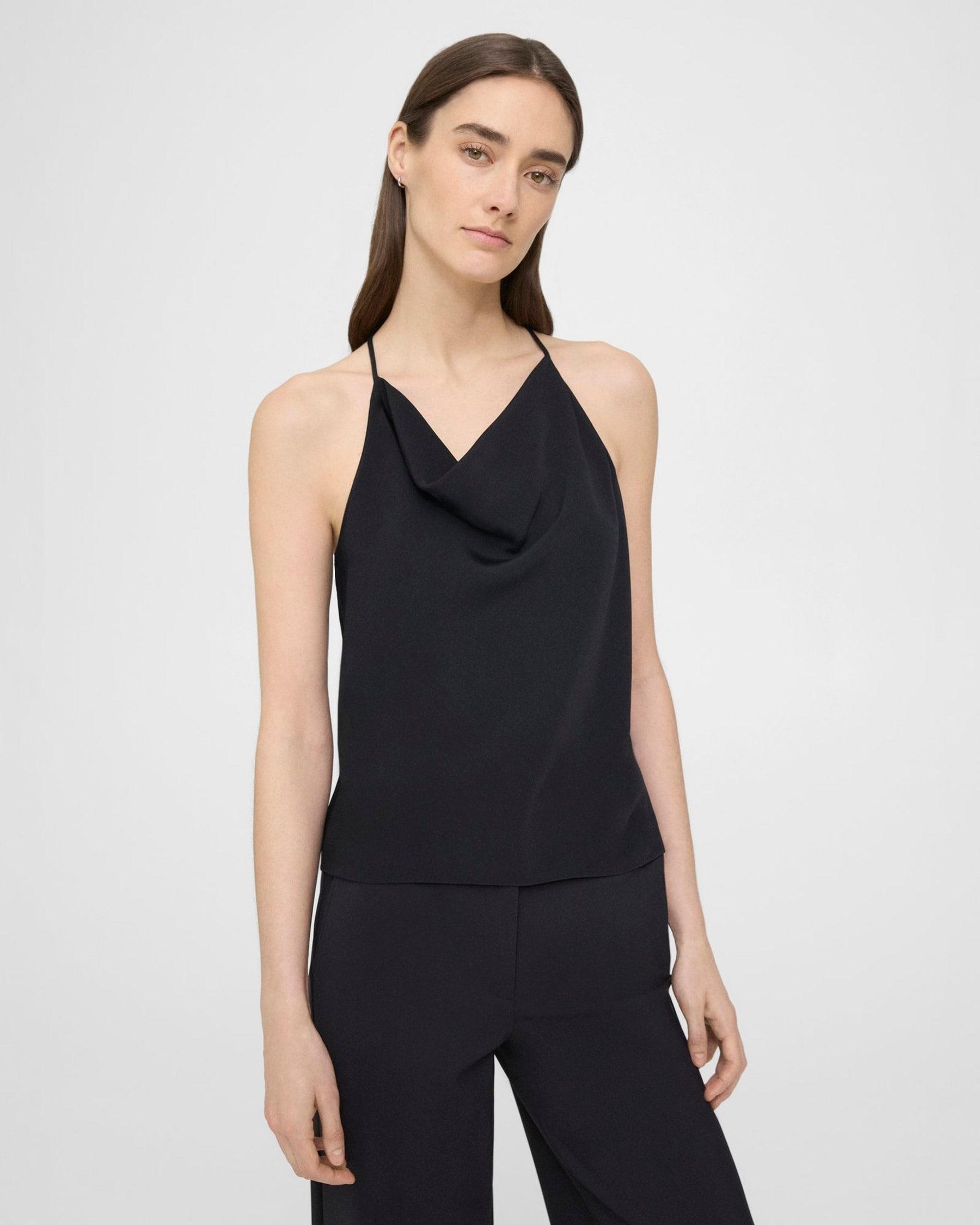 Cowl Neck Halter Top in Viscose Product Image