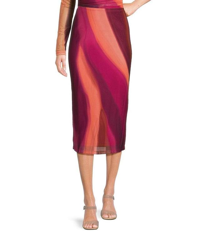 GB Abstract Mesh Midi Skirt Product Image