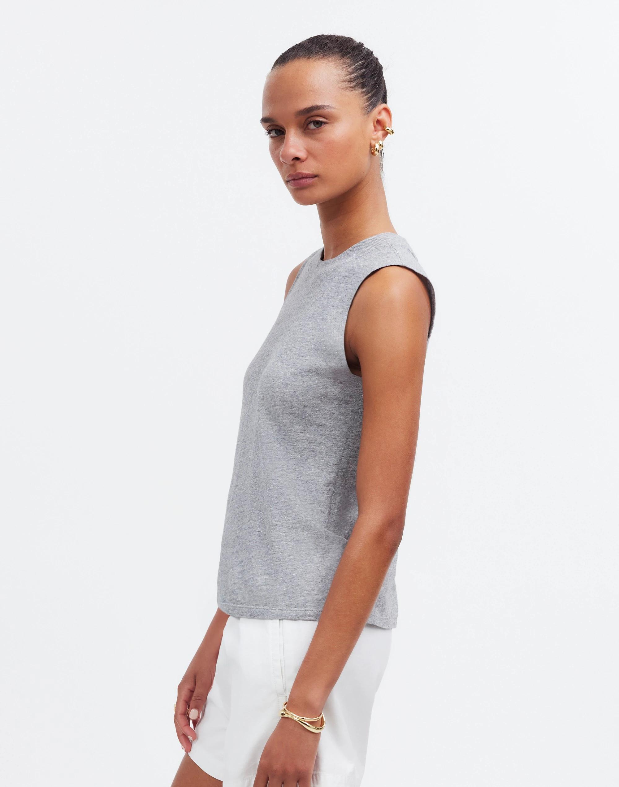 Premium Standard 03. The Heathered Muscle Tank Product Image