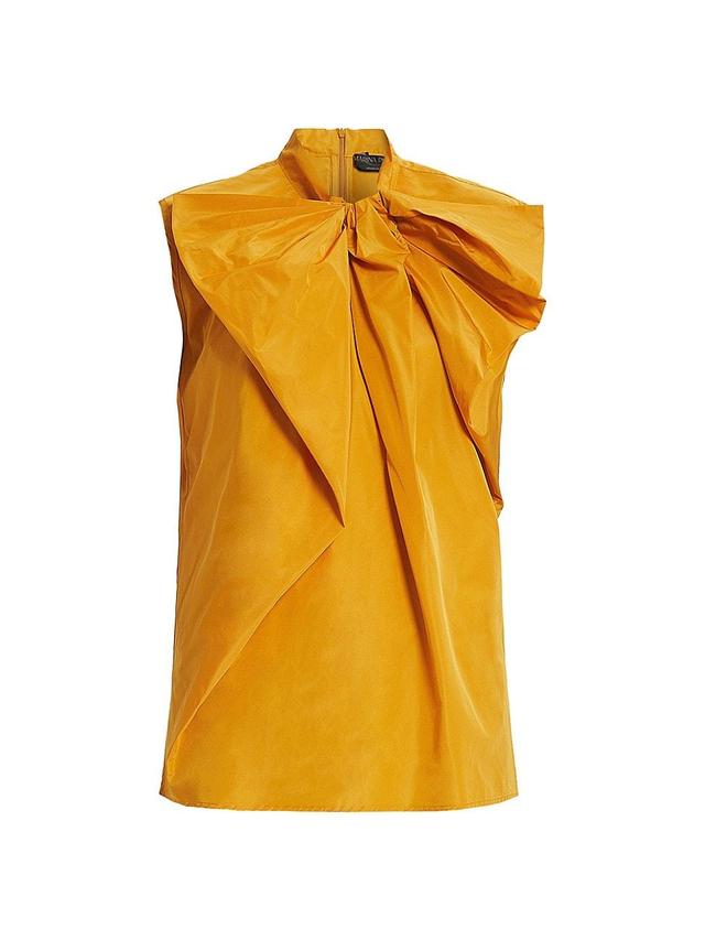 Plus Size Finish Bow-Front Taffeta Top Product Image